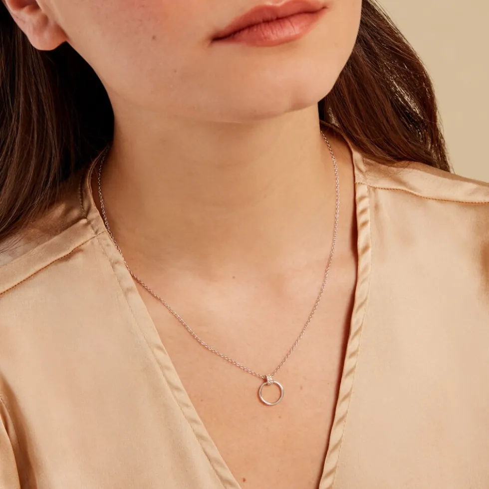 Collier Marcie Or Jaune Argent Blanc Oxyde De Zirconium