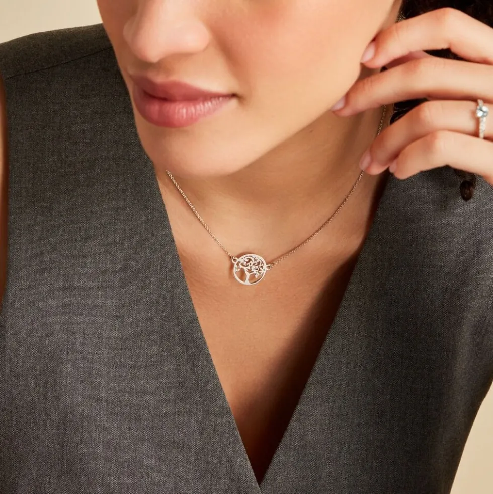 Collier Marijan Argent Blanc