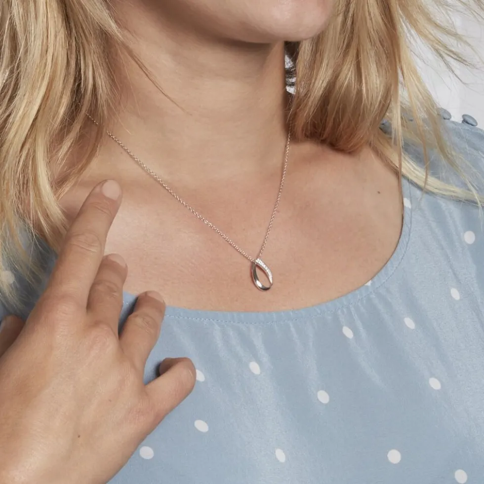 Collier Maritie Argent Blanc Oxyde De Zirconium