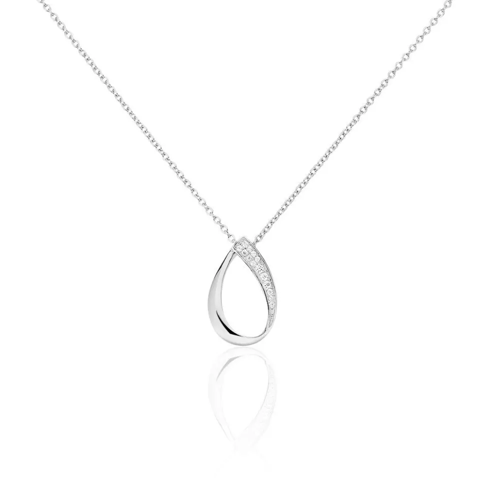 Collier Maritie Argent Blanc Oxyde De Zirconium