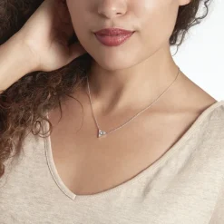 Collier Mathilde Argent Blanc Oxyde De Zirconium