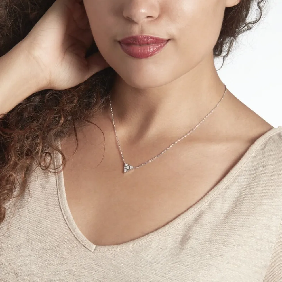 Collier Mathilde Argent Blanc Oxyde De Zirconium