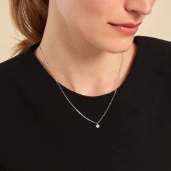 Collier Mayane Argent Blanc