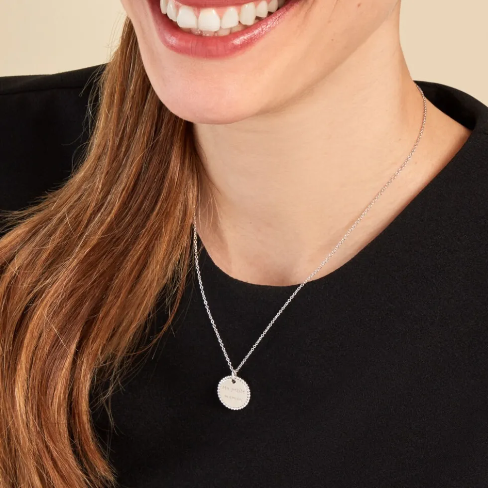 Collier Mayi Argent Blanc