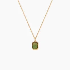 Collier Memory Plaqué Or Jaune Aventurine