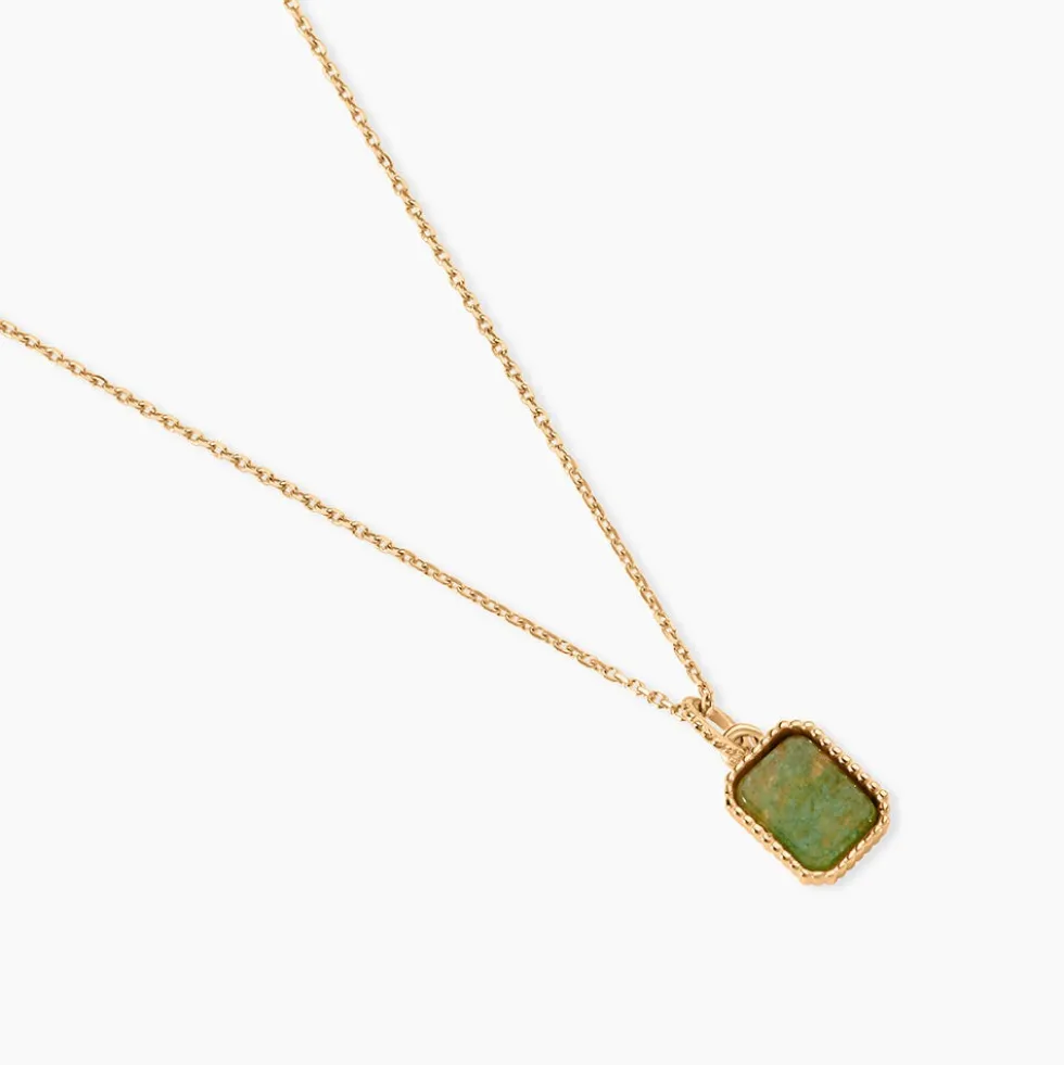 Collier Memory Plaqué Or Jaune Aventurine