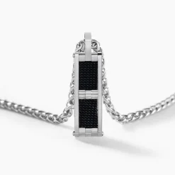Collier Messy Acier Blanc