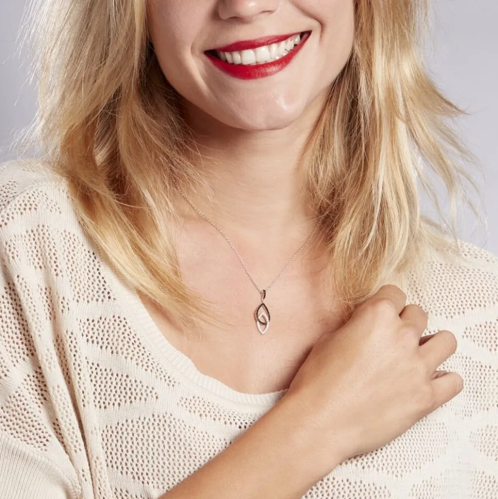 Collier Meta Argent Blanc Oxyde De Zirconium