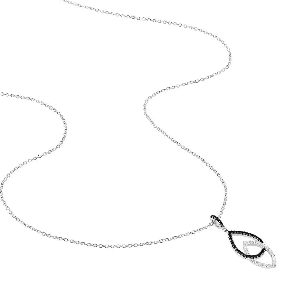 Collier Meta Argent Blanc Oxyde De Zirconium