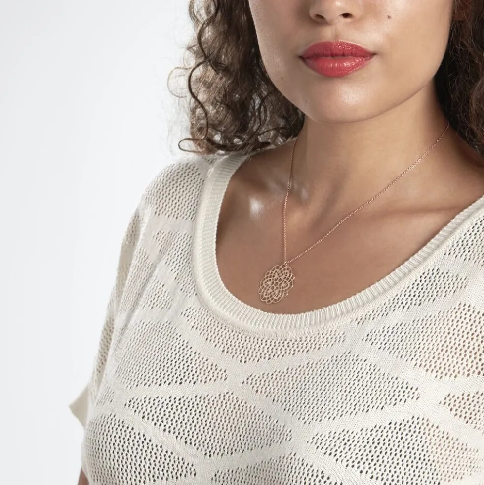 Collier Mina Argent Rose