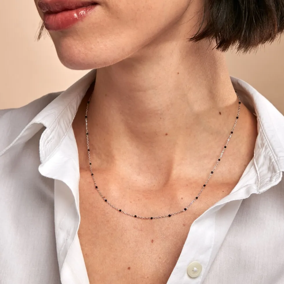 Collier Molly Argent Blanc