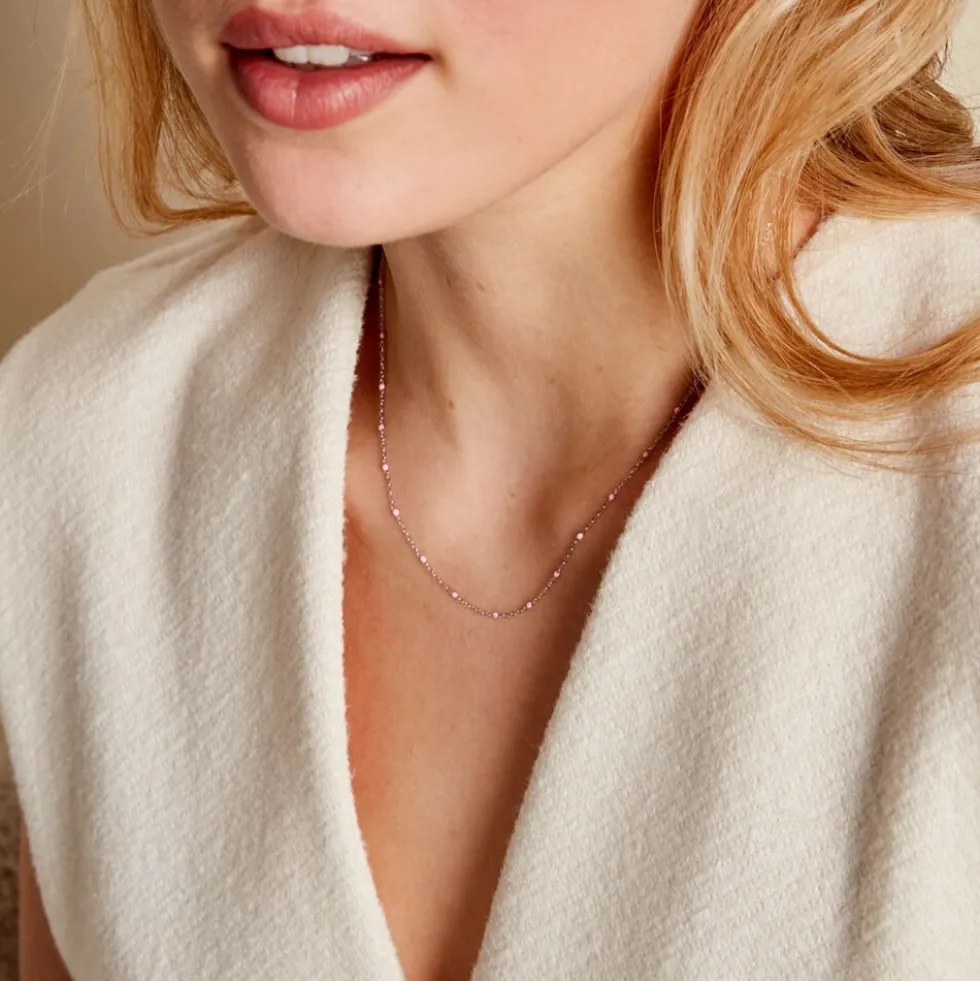 Collier Molly Argent Blanc