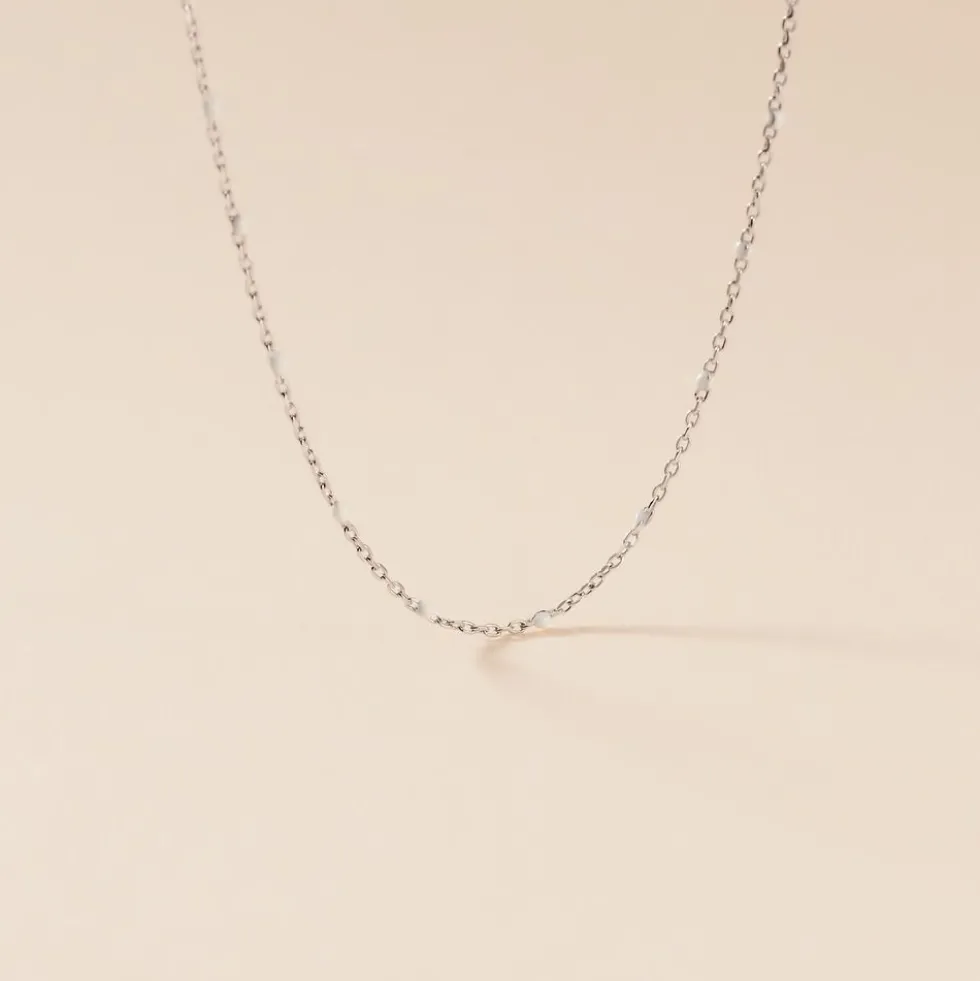 Collier Molly Argent Blanc