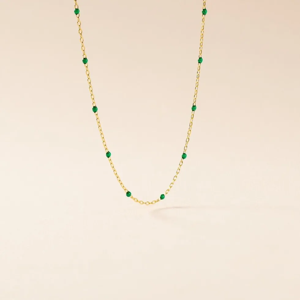 Collier Molly Argent Jaune