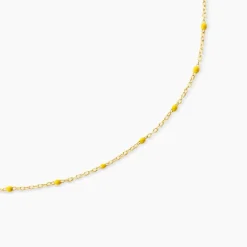 Collier Molly Argent Jaune