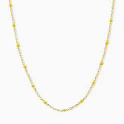 Collier Molly Argent Jaune