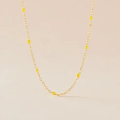Collier Molly Argent Jaune