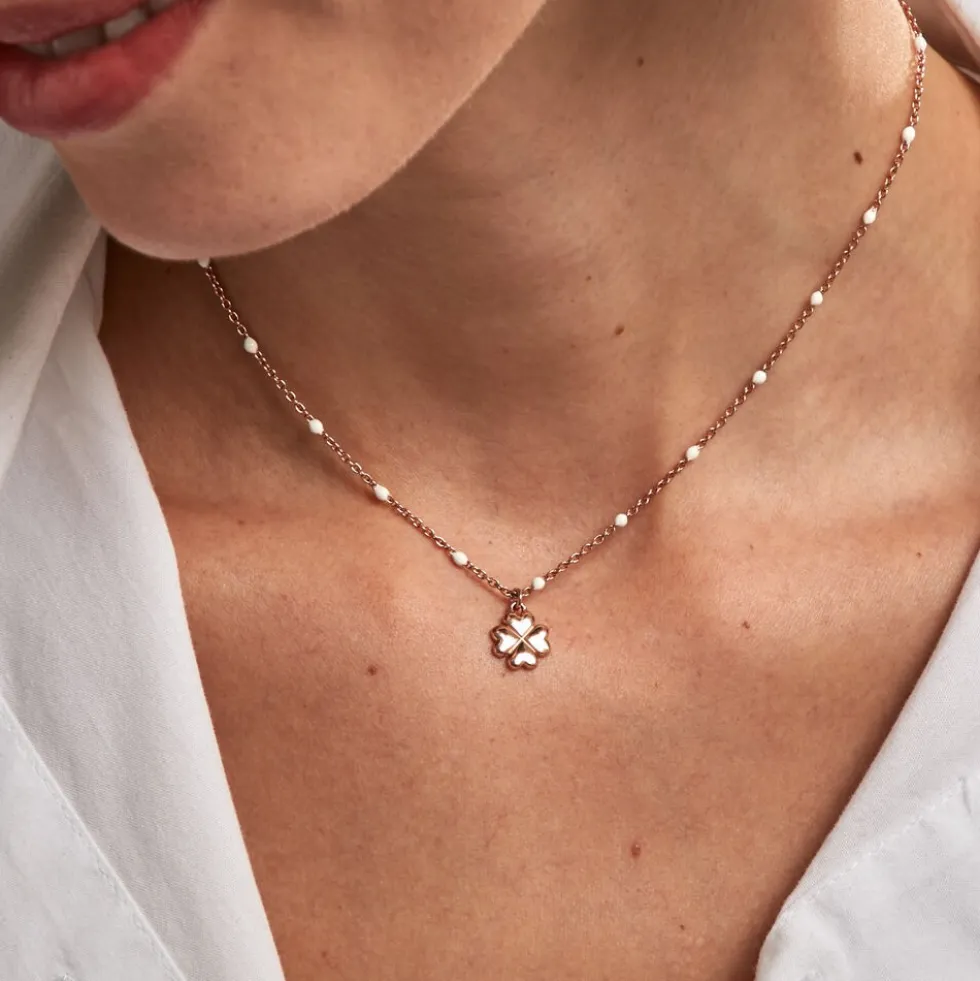 Collier Molly Argent Rose