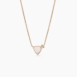 Collier Muse Argent Rose Nacre Oxyde De Zirconium