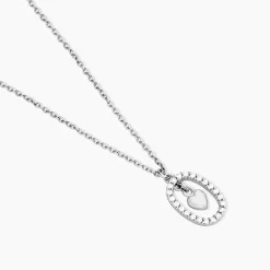 Collier Naly Argent Blanc Oxyde De Zirconium