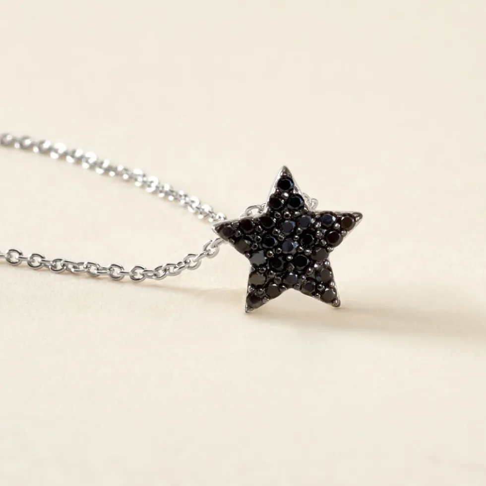 Collier Nasima Argent Blanc Spinelle