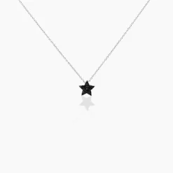 Collier Nasima Argent Blanc Spinelle