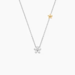 Collier Nelle Or Jaune Argent Blanc Oxyde De Zirconium
