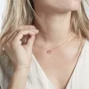 Collier Neptunus Argent Rose Oxyde De Zirconium
