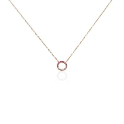 Collier Neptunus Argent Rose Oxyde De Zirconium