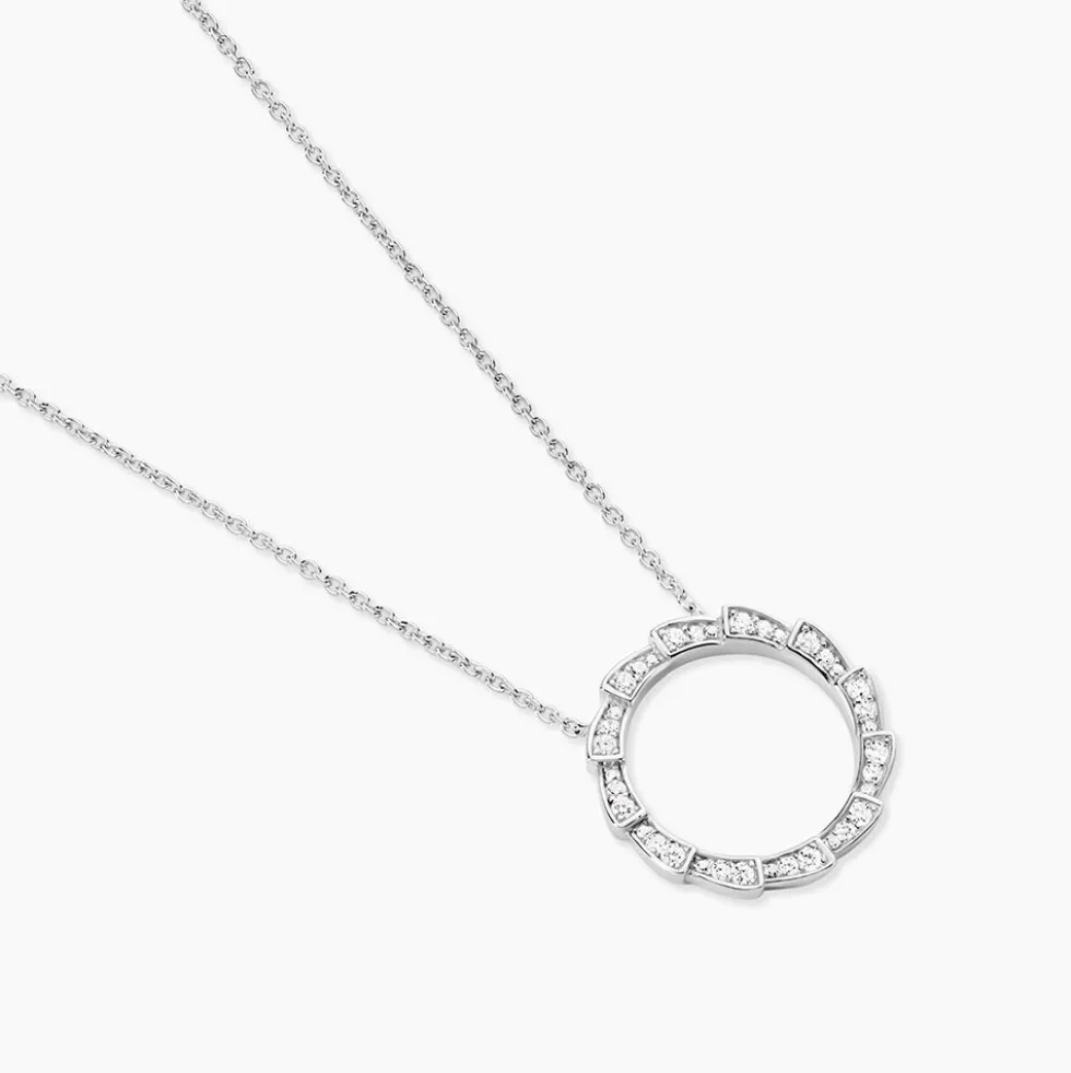 Collier Nevada Argent Blanc Oxyde De Zirconium