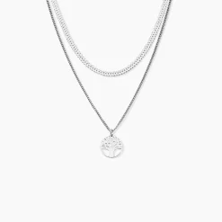 Collier Nia Argent Blanc