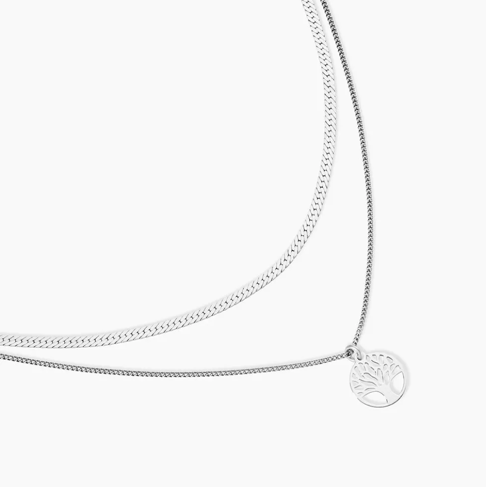Collier Nia Argent Blanc