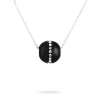 Collier Nina Cera Argent Blanc Strass Et Céramique