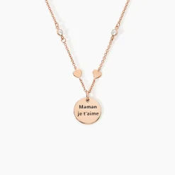 Collier Nueva Argent Rose Oxyde De Zirconium