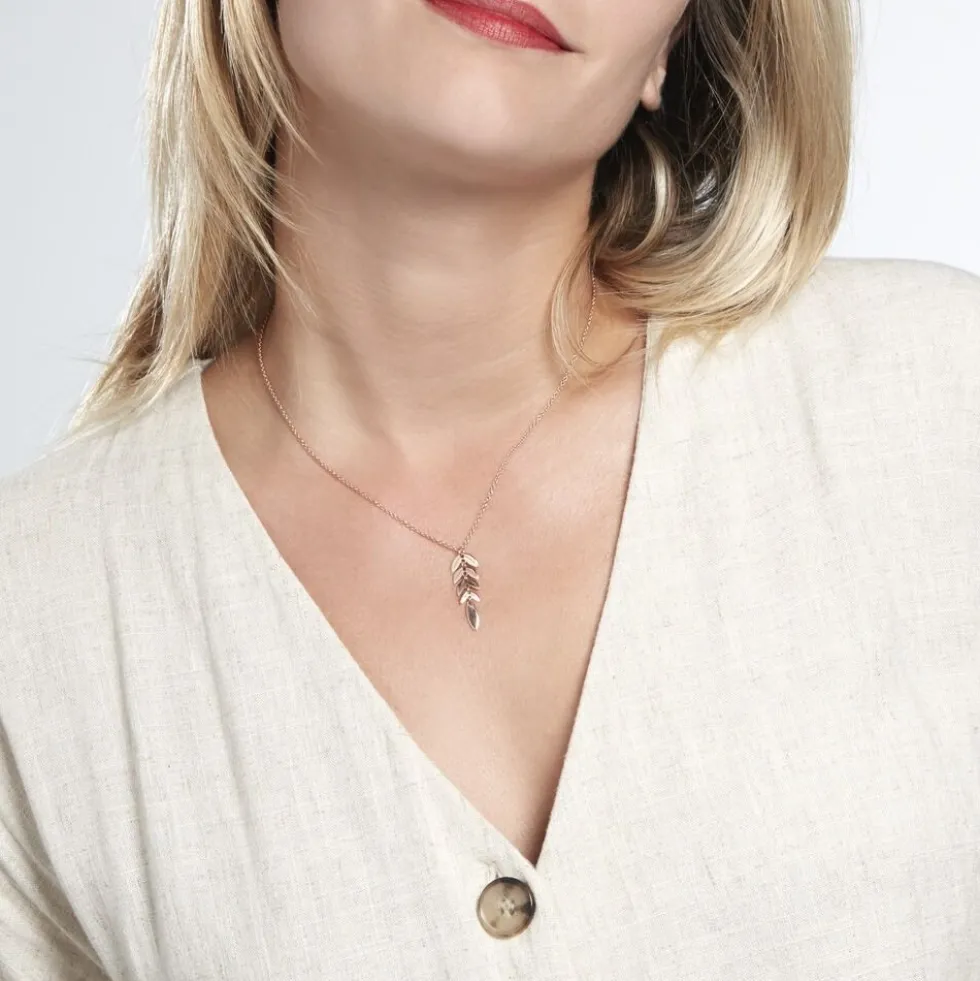 Collier Odelyne Argent Rose