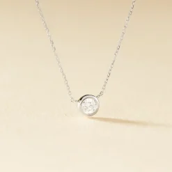 Collier Ofelia Or Blanc Diamant