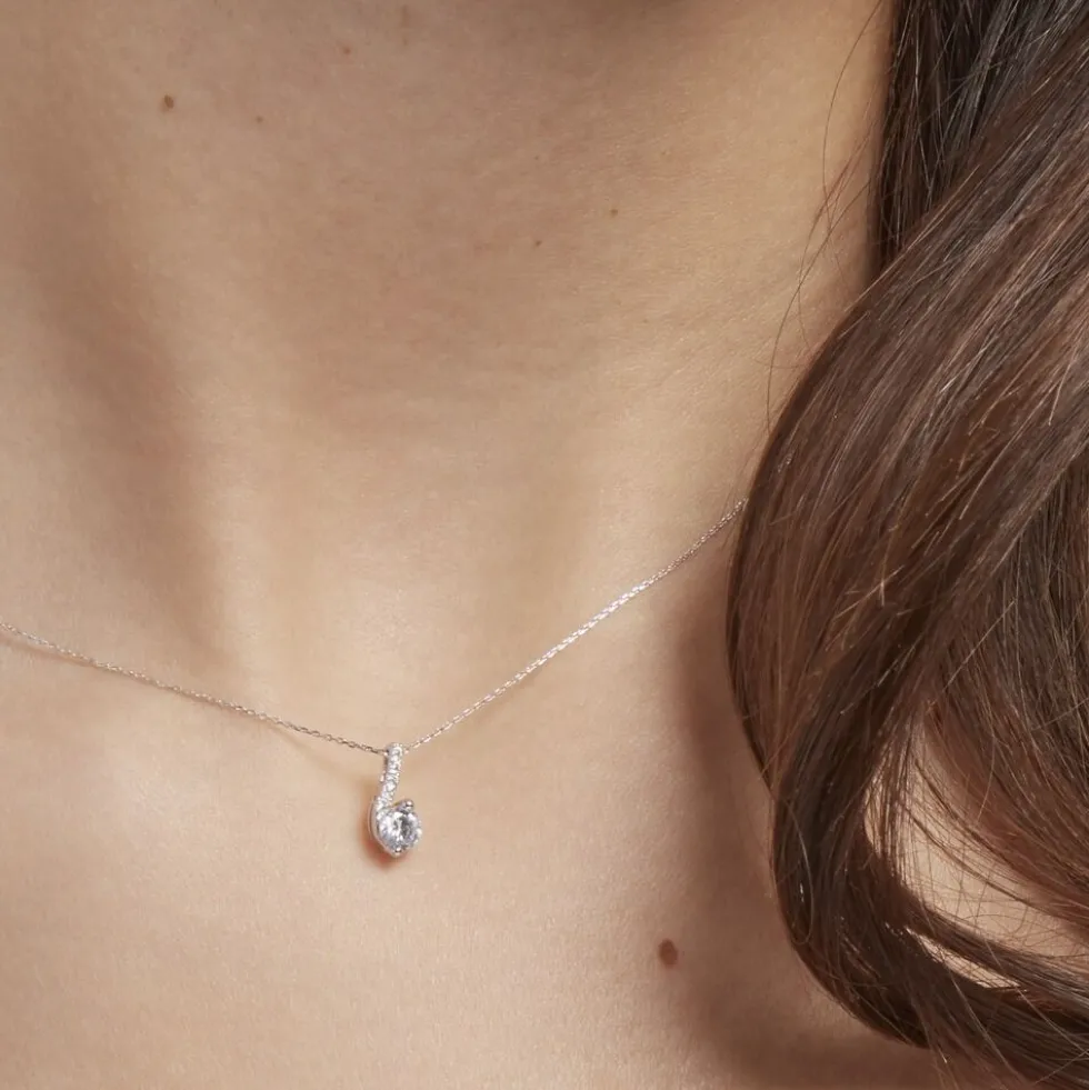 Collier Olly Or Blanc Oxyde De Zirconium