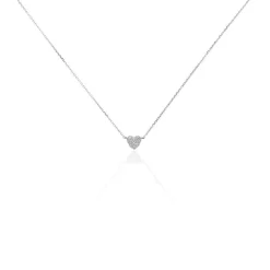 Collier Or Blanc Abidan Diamants