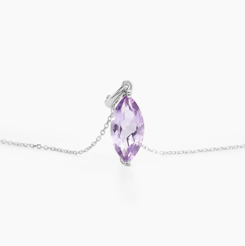 Collier Or Blanc Raquel Améthyste