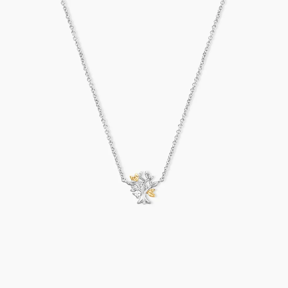 Collier Or Jaune Argent Blanc Oxyde De Zirconium
