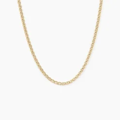 Collier Or Jaune Capucin Maille Marine
