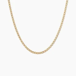 Collier Or Jaune Capucin Maille Marine