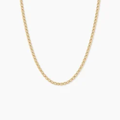 Collier Or Jaune Capucin Maille Marine