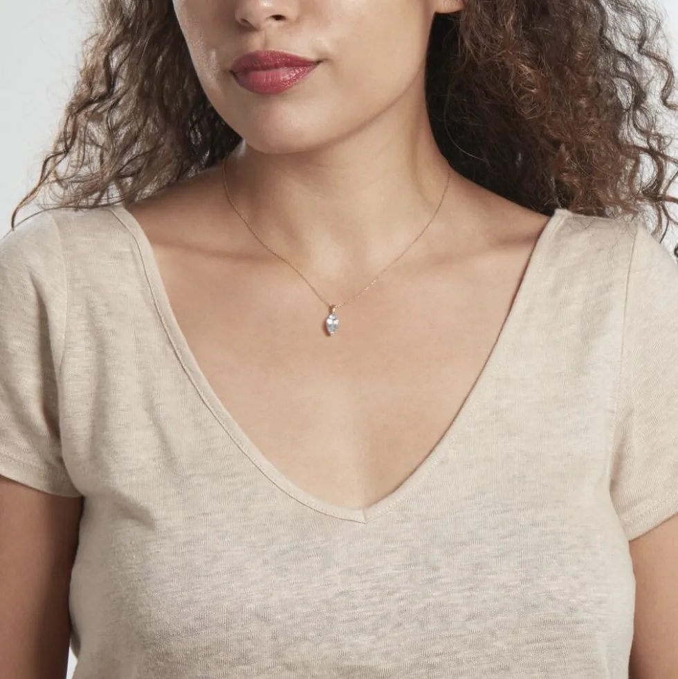 Collier Or Jaune Raquel Topaze