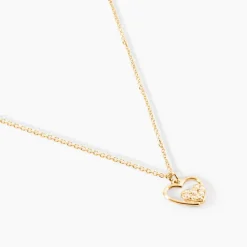 Collier Or Jaune Saponaire Oxydes De Zirconium
