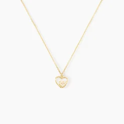 Collier Or Jaune Saponaire Oxydes De Zirconium
