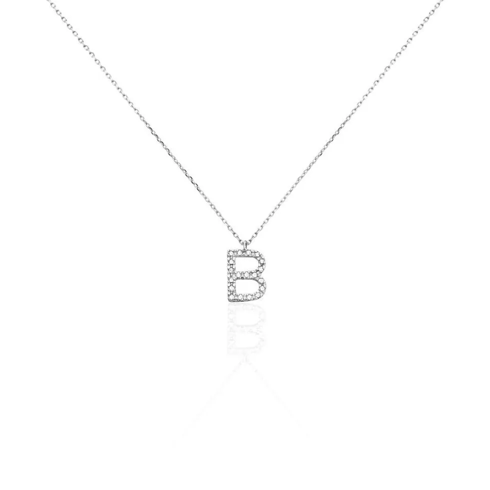 Collier Oran Or Blanc Diamant
