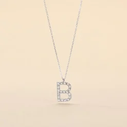 Collier Oran Or Blanc Diamant