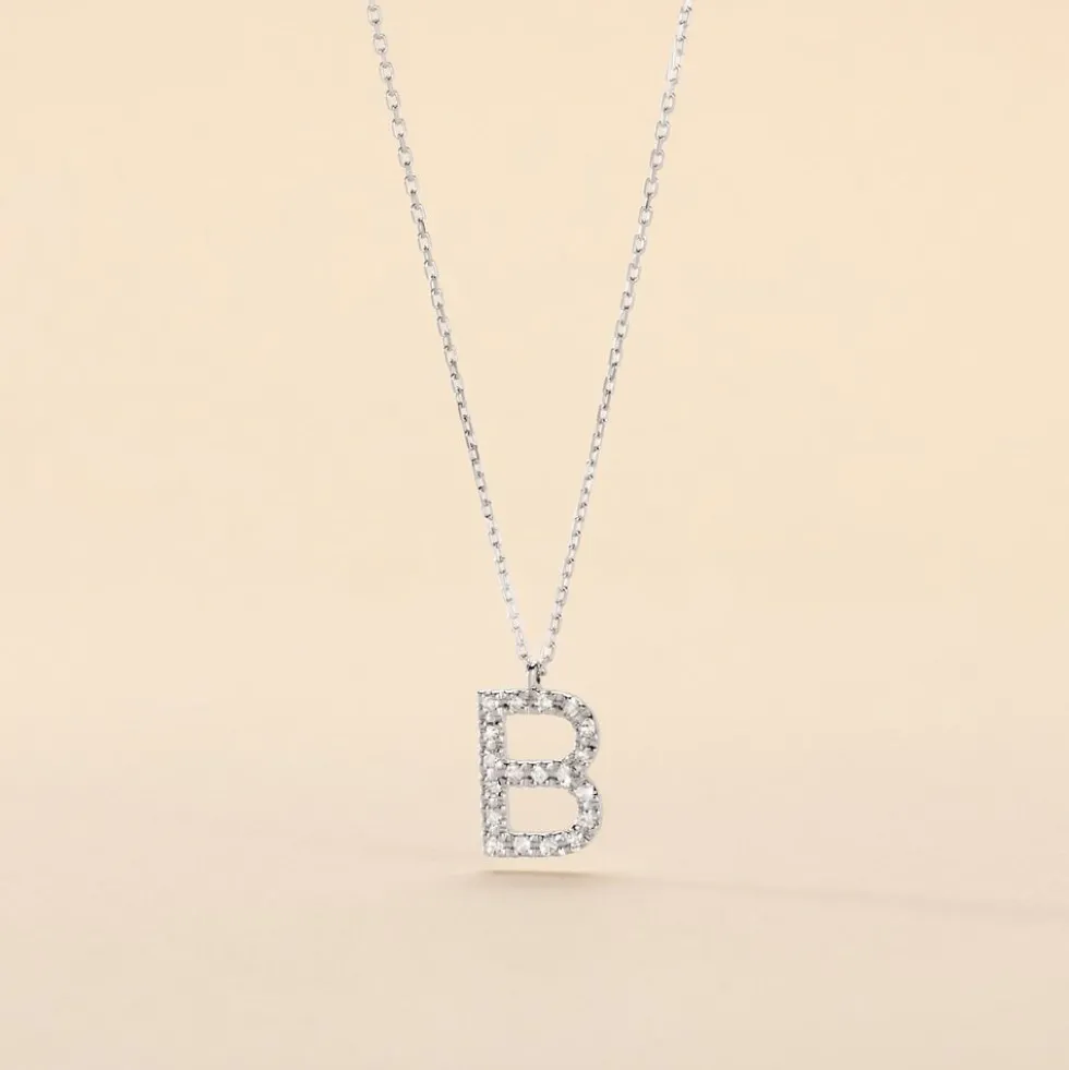 Collier Oran Or Blanc Diamant