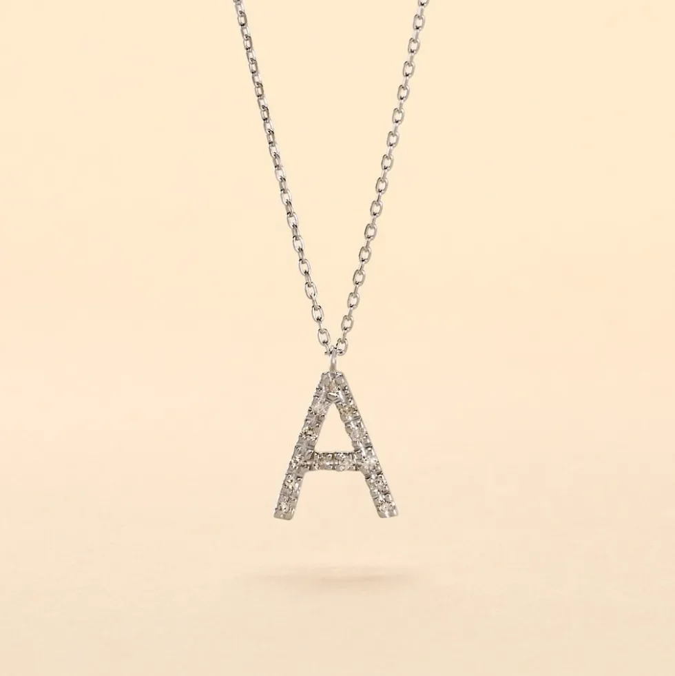 Collier Oran Or Blanc Diamant